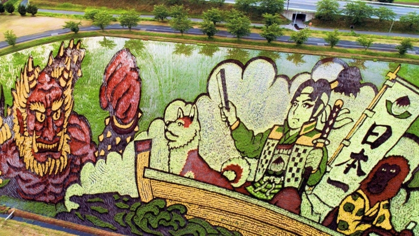 Tambo Art-pinturas increíbles en los campos de arroz de Japón