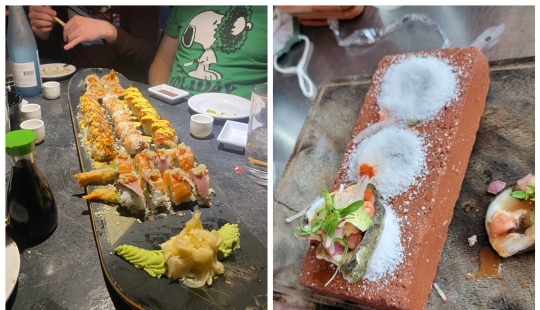 Tapas on Jack Nicholson's head, rolls on a skateboard and 20 more examples of strange serving of dishes Tapas on Jack Nicholson's head, rolls on a skateboard and 20 more examples of strange serving of dishes