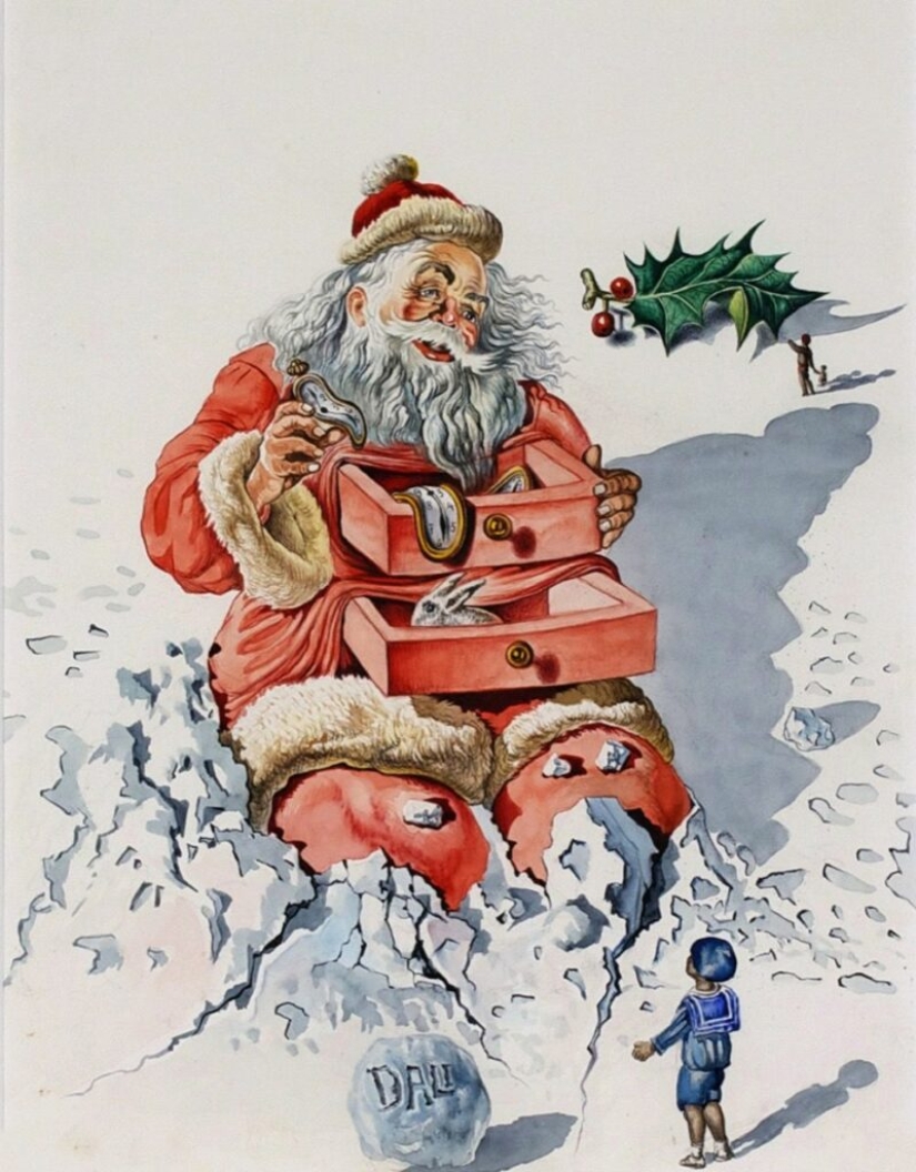 Tarjetas de Navidad de Salvador Dalí-ambiente festivo del genio del surrealismo