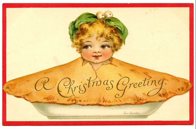 Tarjetas navideñas victorianas que te harán dudar de las buenas intenciones del remitente