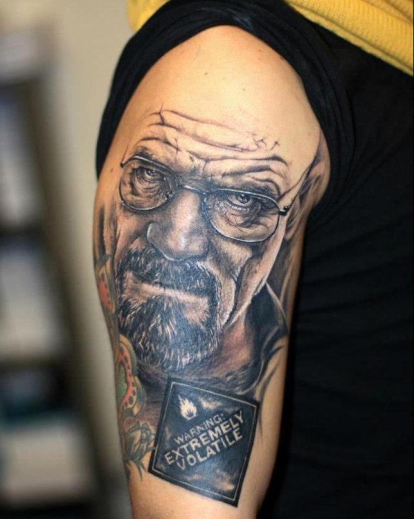 Tatuajes blancos de Walter increíblemente realistas