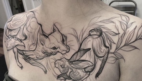 Tatuajes que parecen dibujos a lápiz