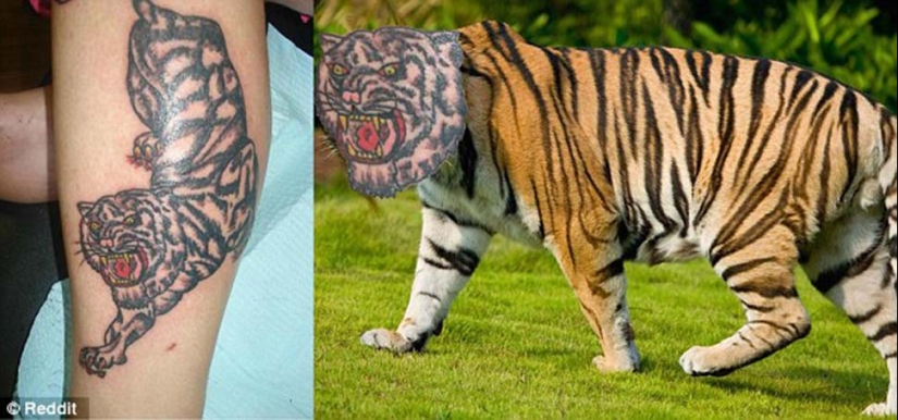 Terribly bad tattoos on the skin and in life