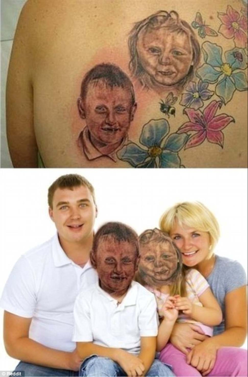 Terribly bad tattoos on the skin and in life