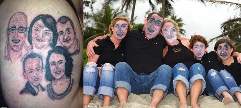 Terribly bad tattoos on the skin and in life