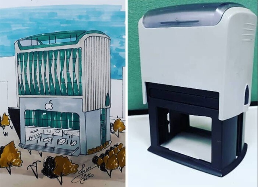 The architect from Brazil draws surreal buildings inspired by familiar objects