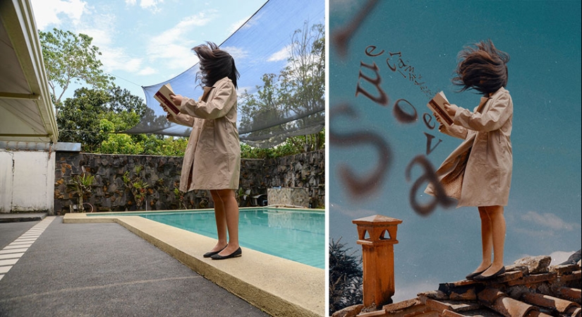 The artist creates fabulous worlds from photos of her backyard, and it's magical