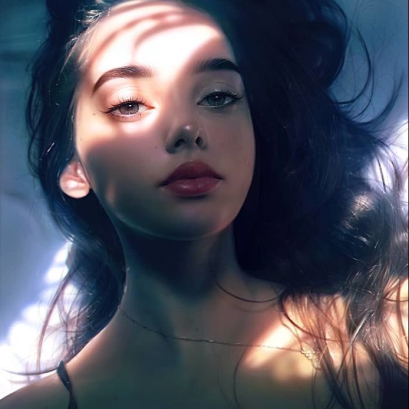 The beauty of digital hyperrealism: sensual girls Irakli Nadar