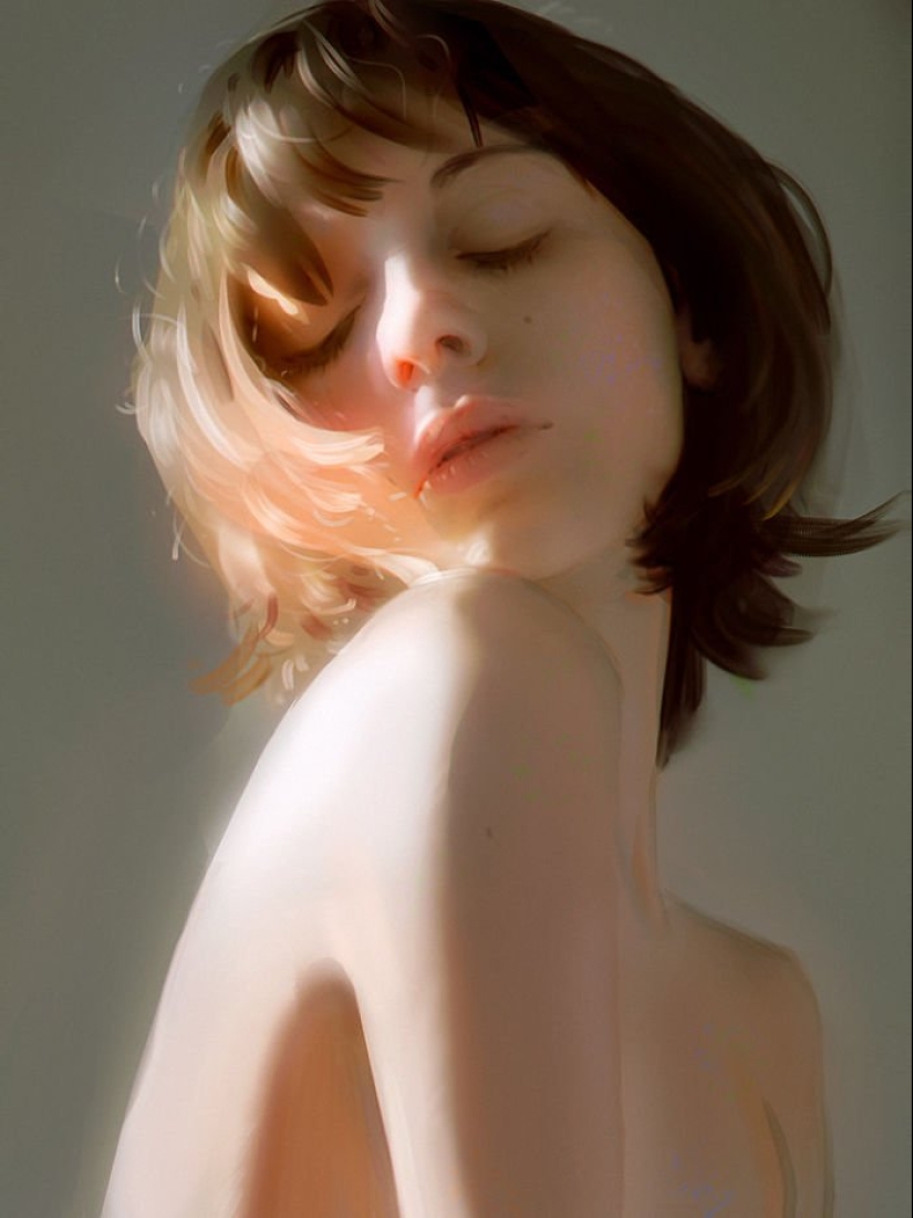 The beauty of digital hyperrealism: sensual girls Irakli Nadar