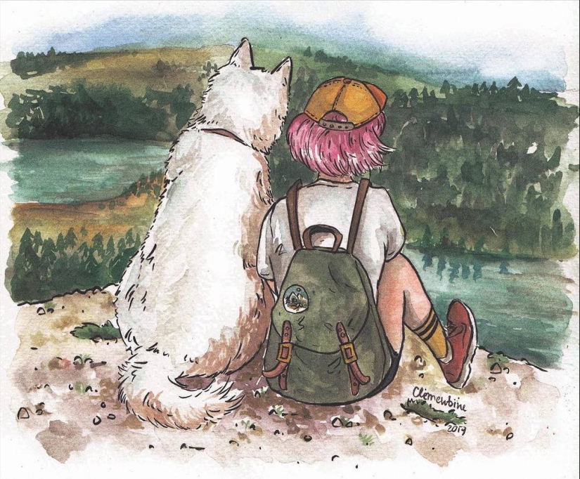 The charm of everyday life in the warm watercolor illustrations of Clementine Petrova