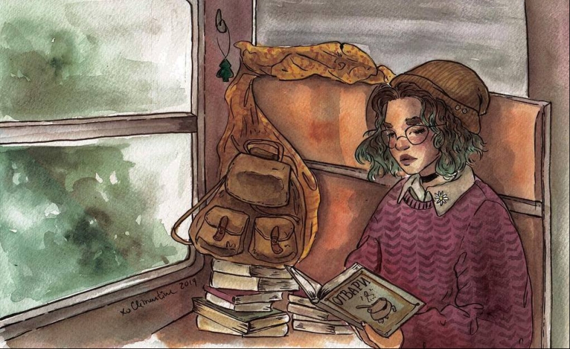 The charm of everyday life in the warm watercolor illustrations of Clementine Petrova