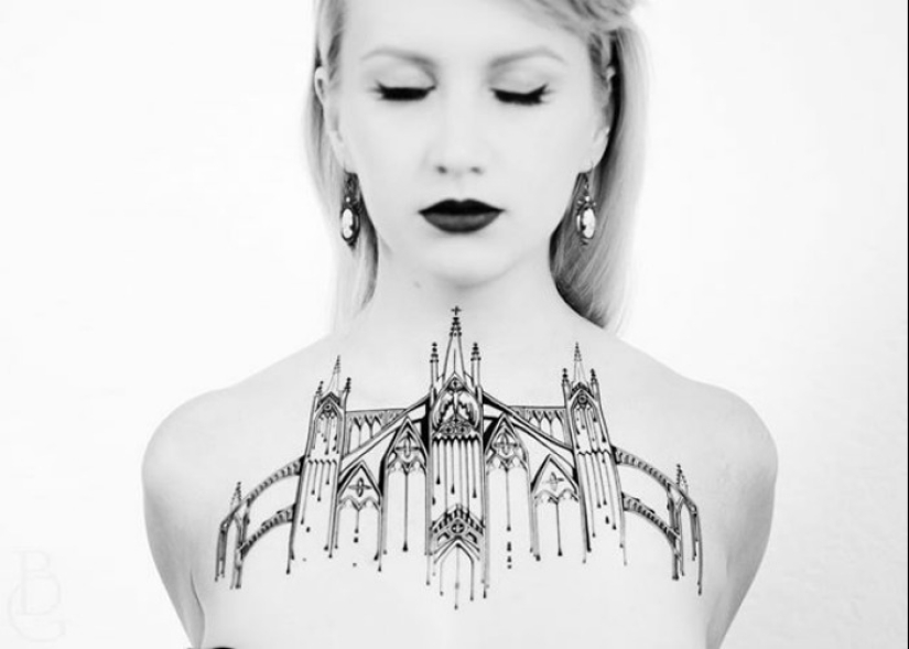 The city above the sole: amazing architectural tattoos