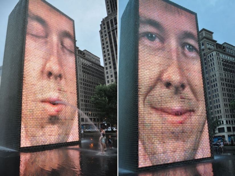 The Crown Fountain is a unique video sculpture from Chicago&#39;s Millennium Park