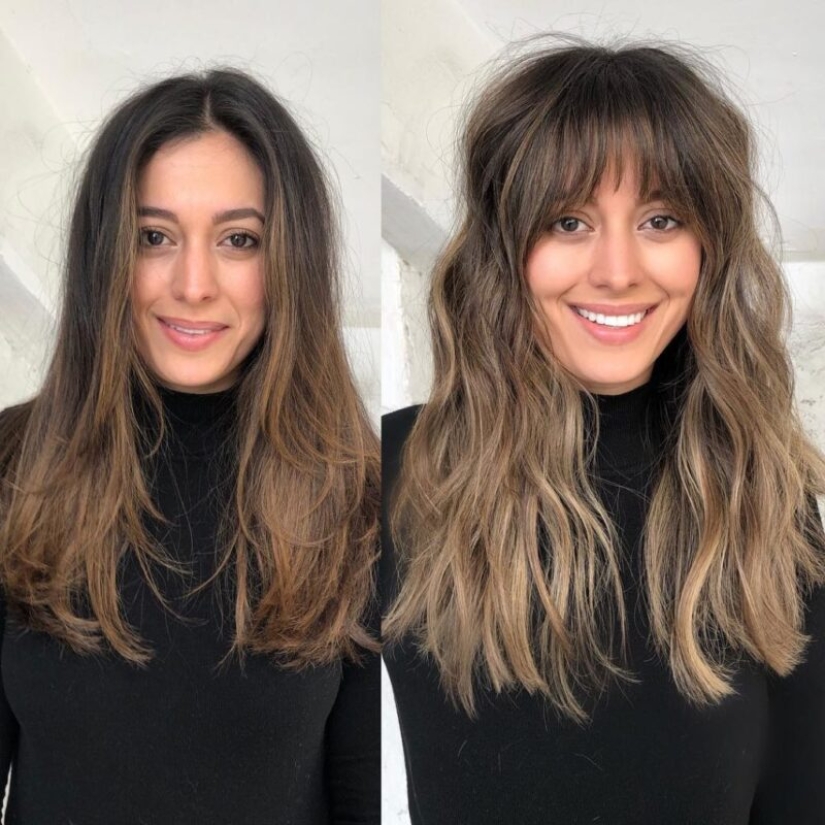 The magic of bangs: 20 photo examples of what this little detail of a haircut is capable of