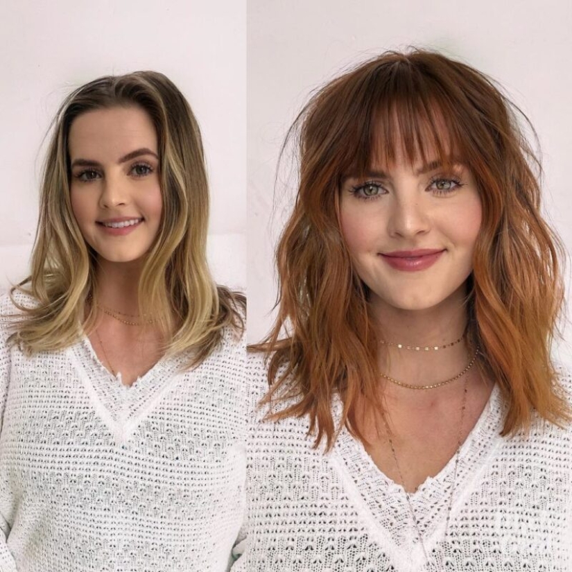 The magic of bangs: 20 photo examples of what this little detail of a haircut is capable of