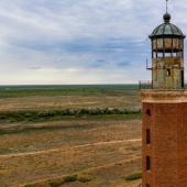 The miracle in the desert: both in 30 km from the sea near Astrakhan appeared lighthouse