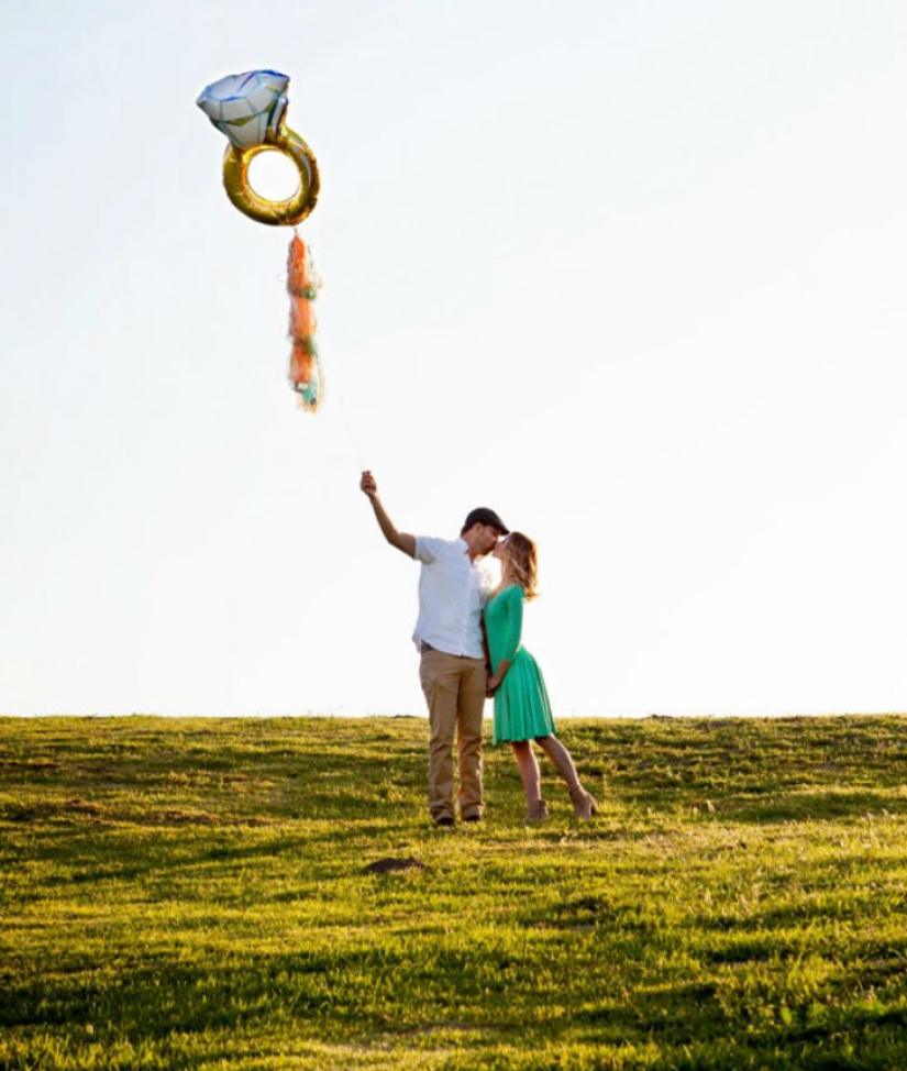 The most creative ideas for engagement photos