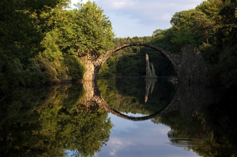 The mystical Rakotzbruke Bridge, which was built by the devil