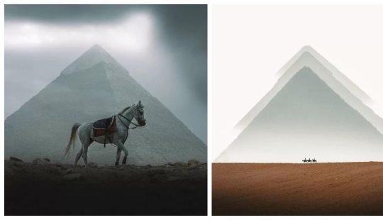 The Pyramids of Giza, as you have never seen them before