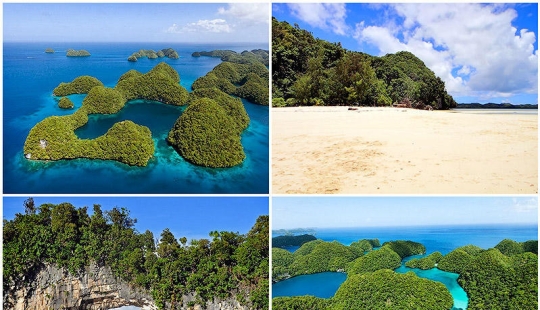 The rocky island of Palau