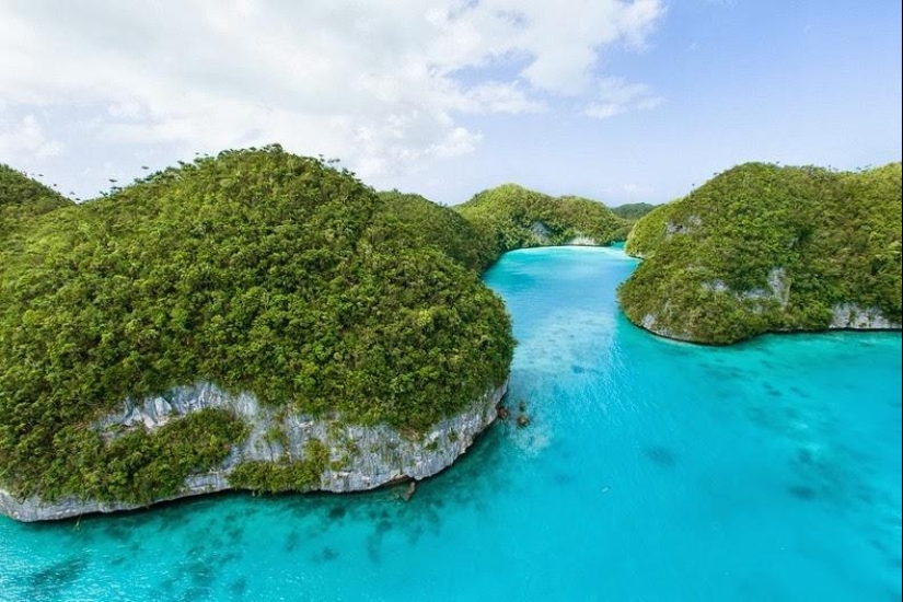 The rocky island of Palau