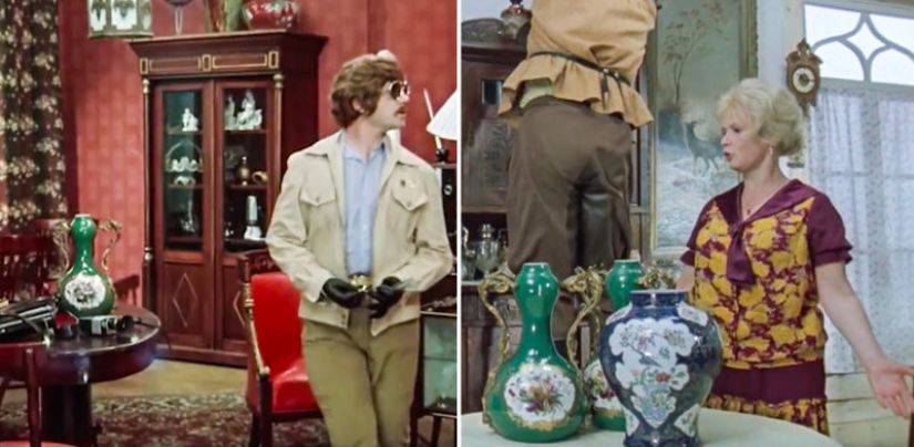 The same props and clothing, which has appeared in many Soviet films