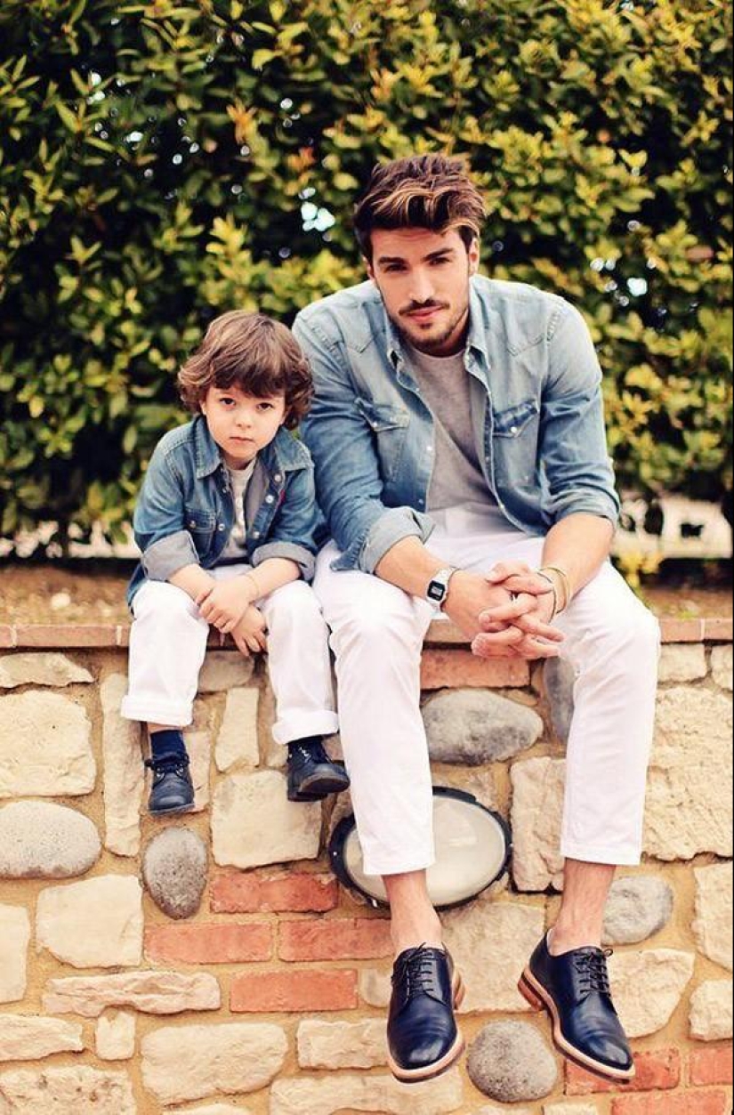 The sons in these photos are the spitting image of fathers. And vice versa