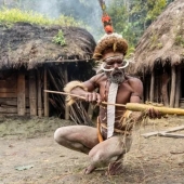 The spirit of the ancestors: in a Papuan tribe smoked mummies of leaders to save them for posterity