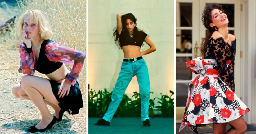 The style of the 80s and 90s in the bright photos of fashionistas of those years