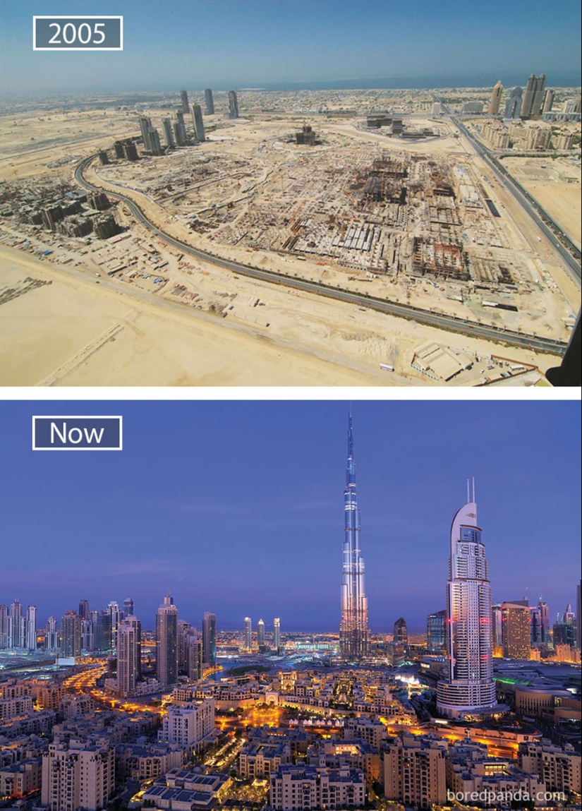 The Wind of change: Famous cities from the same perspective in the past and present