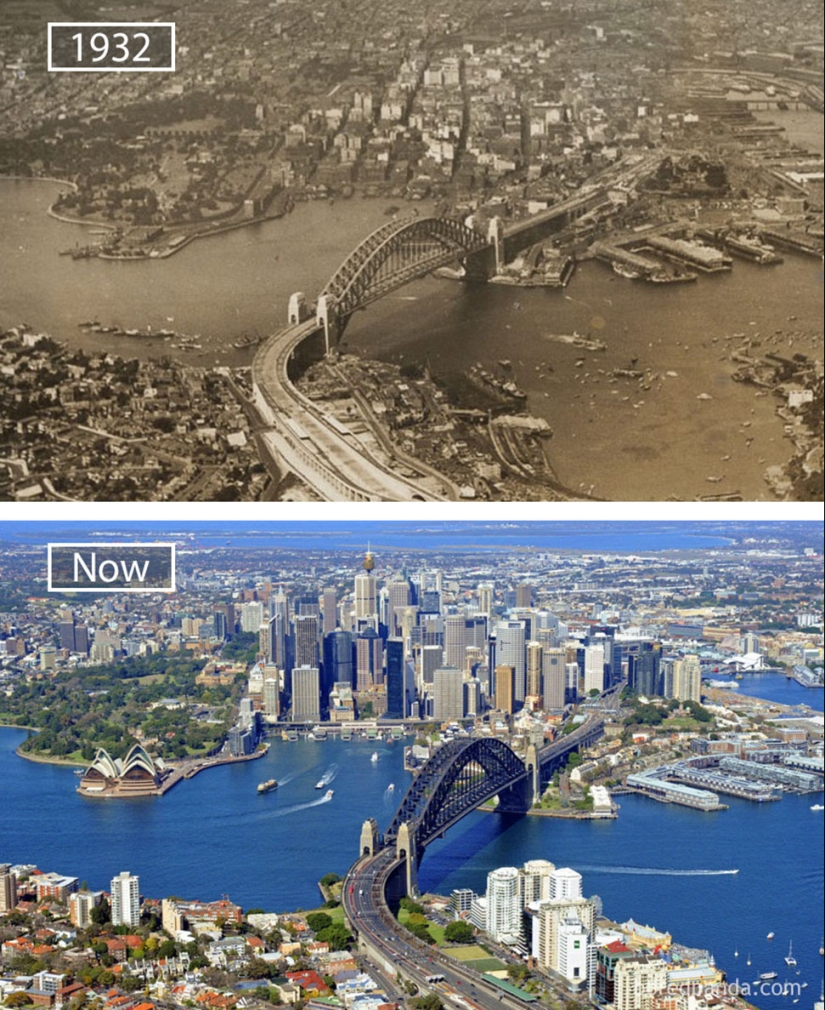 The Wind of change: Famous cities from the same perspective in the past and present