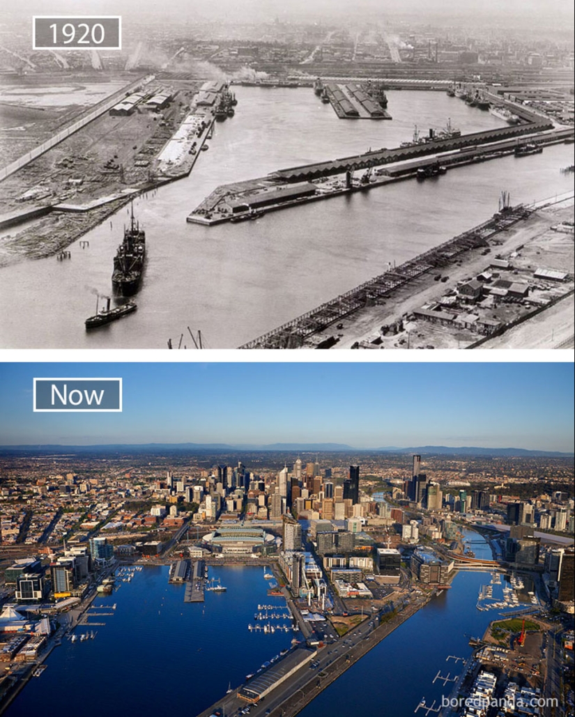 The Wind of change: Famous cities from the same perspective in the past and present