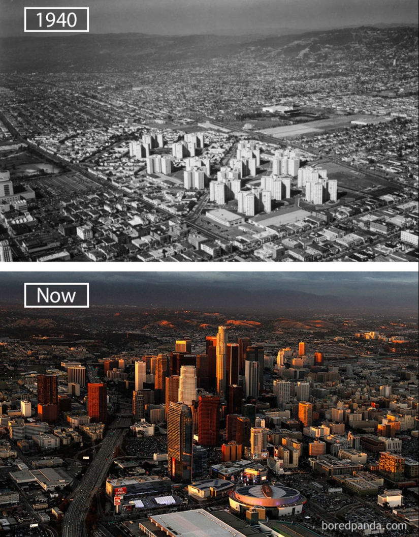 The Wind of change: Famous cities from the same perspective in the past and present