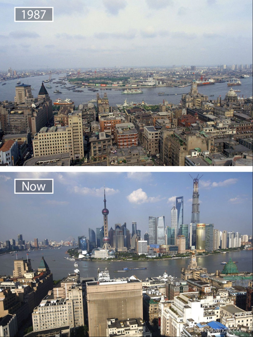 The Wind of change: Famous cities from the same perspective in the past and present