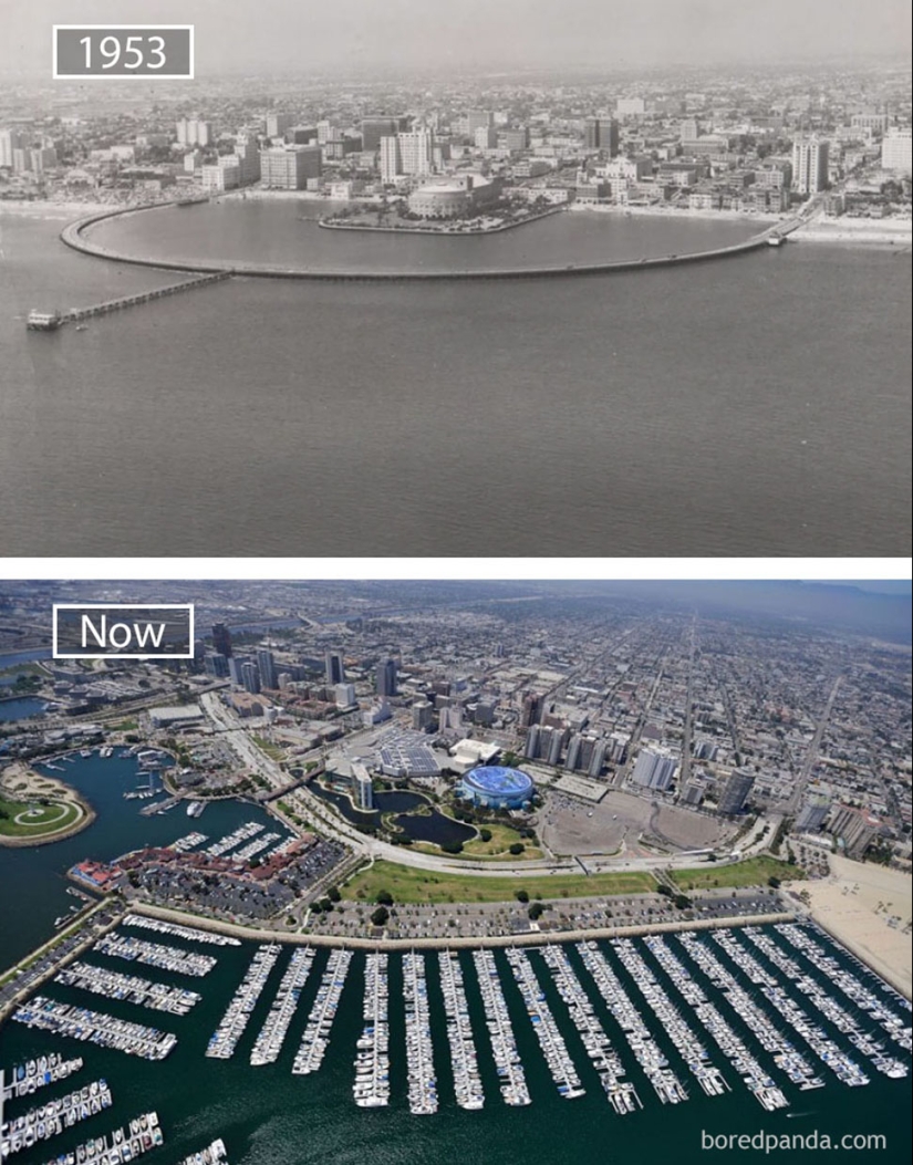 The Wind of change: Famous cities from the same perspective in the past and present