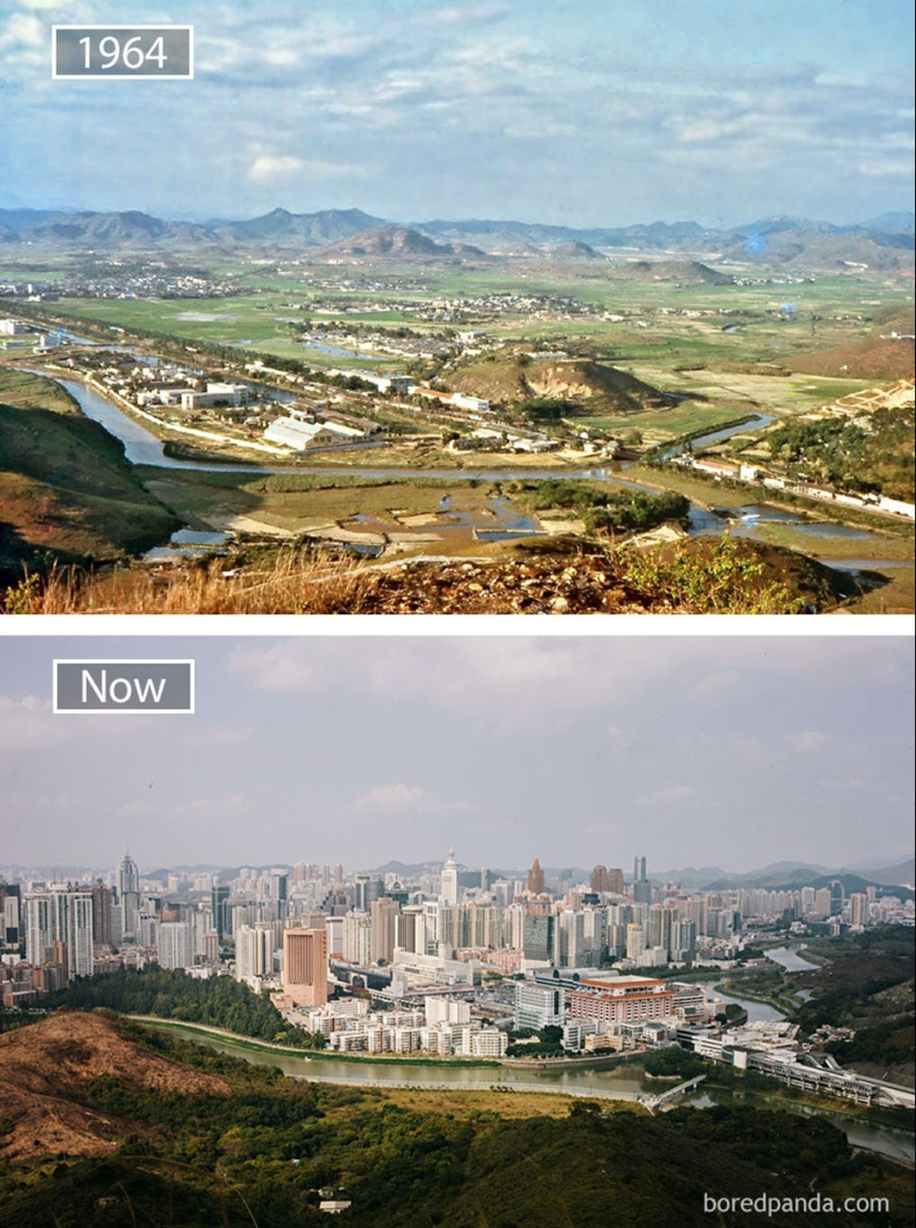 The Wind of change: Famous cities from the same perspective in the past and present