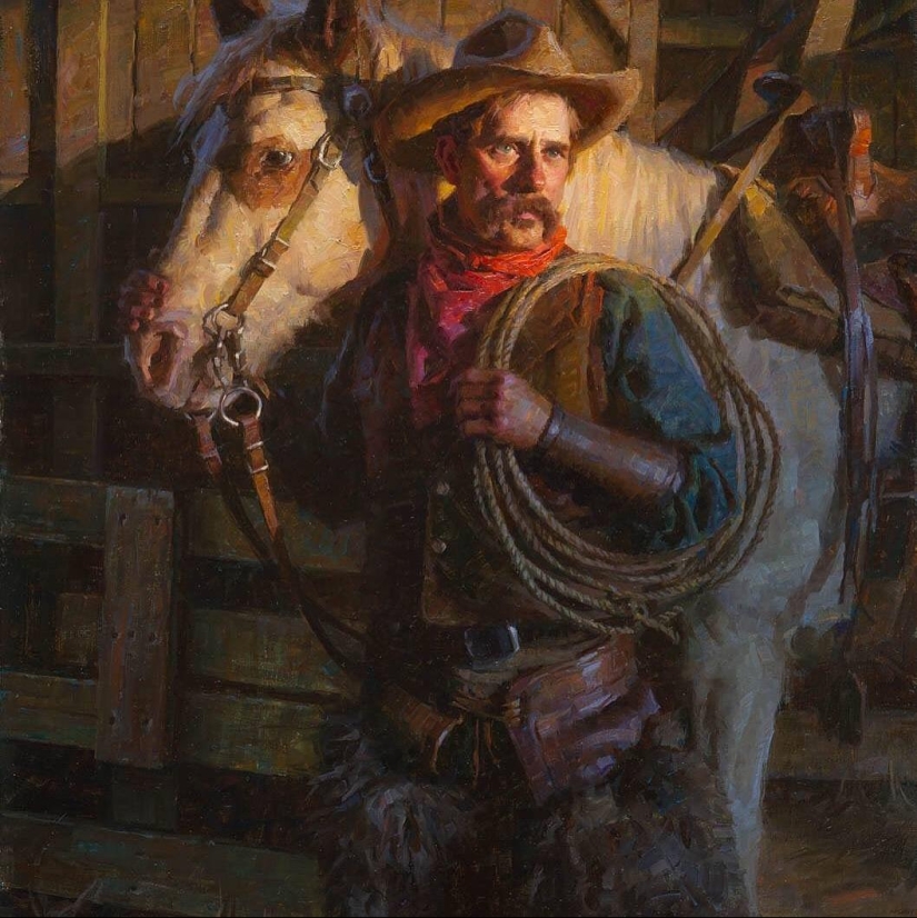 The World of the Wild West in the paintings of Morgan Weistling