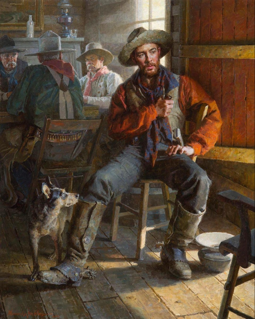 The World of the Wild West in the paintings of Morgan Weistling