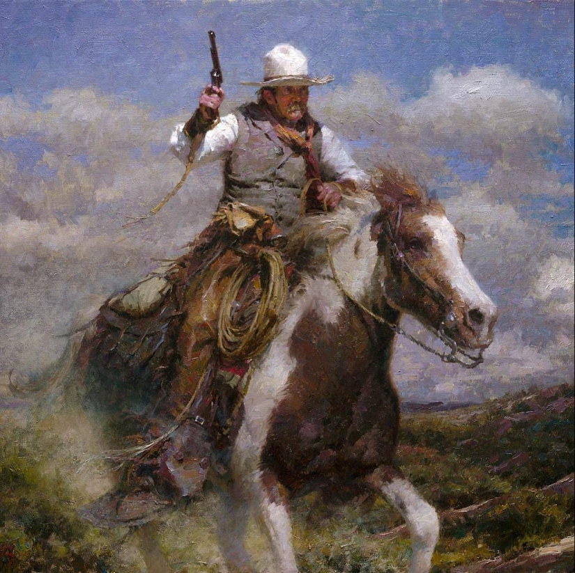 The World of the Wild West in the paintings of Morgan Weistling