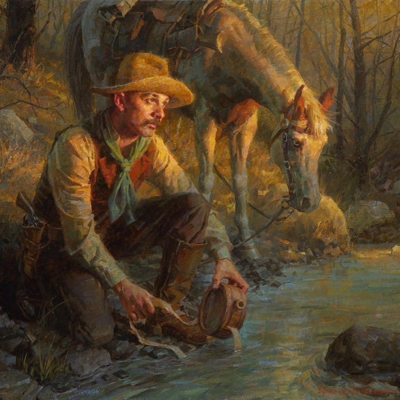 The World of the Wild West in the paintings of Morgan Weistling