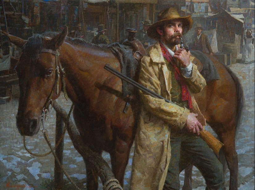 The World of the Wild West in the paintings of Morgan Weistling