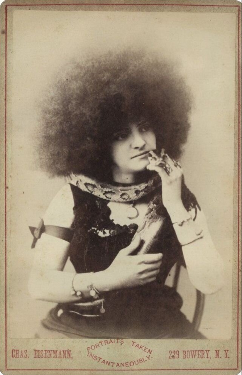The world's most beautiful women, fake Circassian, who performed in circuses of the 19th century