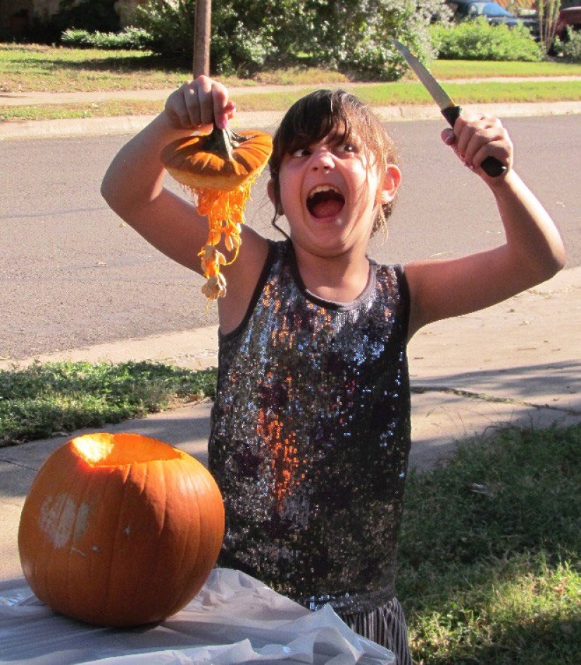 There is a hunt for carrots, or Gardeners with their glorious trophies