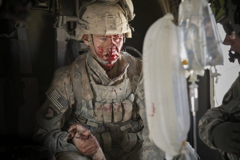 They look, but they don't see: the faces of soldiers who have gone through hell