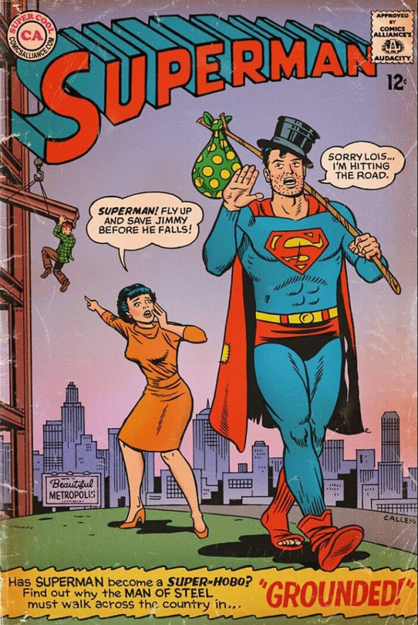 This Artist Created 16 Hilarious Vintage Makeovers Of DC And Marvel Comic Book Covers