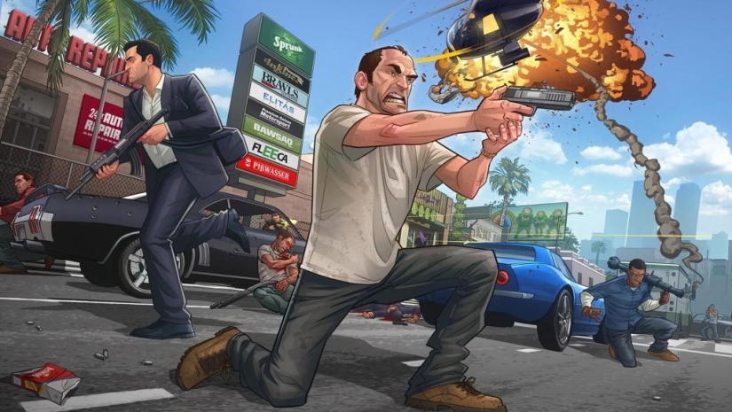 Toda nuestra vida... GTA: ilustraciones fantásticas de Patrick Brown