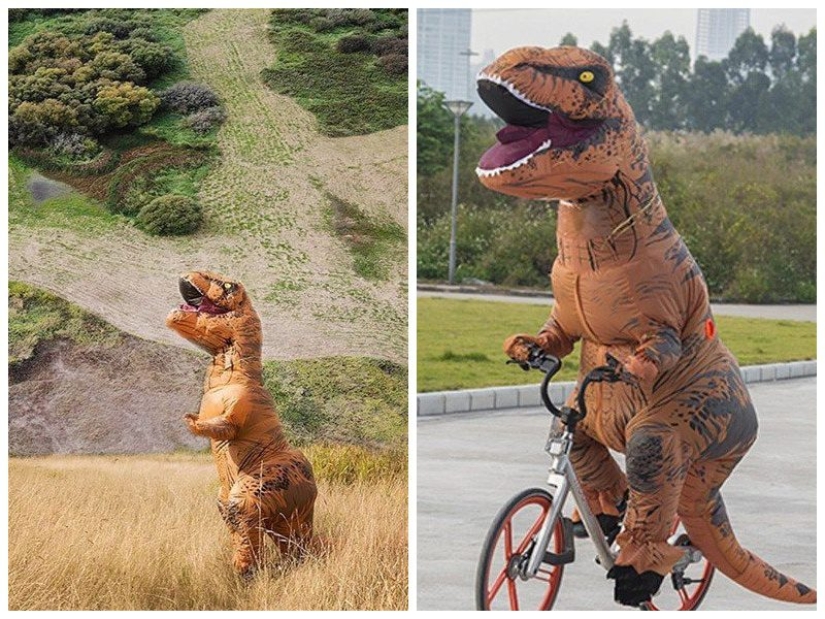 Todo el mundo sueña con este traje de tiranosaurio, y he aquí por qué