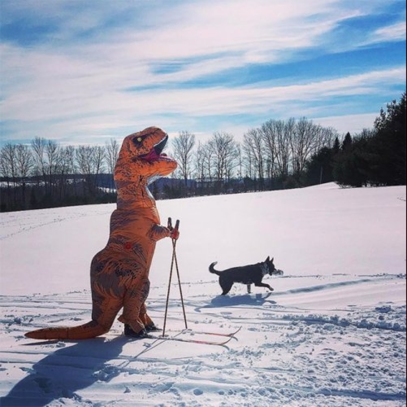 Todo el mundo sueña con este traje de tiranosaurio, y he aquí por qué