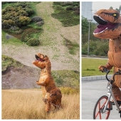 Todo el mundo sueña con este traje de tiranosaurio, y he aquí por qué