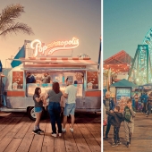 Tomé fotografías de ensueño del muelle de Santa Mónica en California